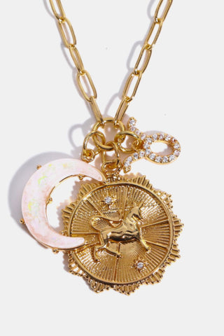 HGA Zodiac Moon Pendant Necklace