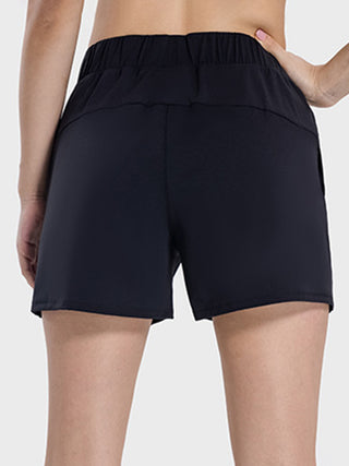 Hot Girl Elastic Waist Active Shorts With Pockets - Hot Girl Apparel