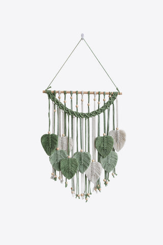 HGA Macrame Leaf Fringe Wall Hanging - Hot Girl Apparel