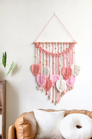 HGA Macrame Leaf Fringe Wall Hanging - Hot Girl Apparel