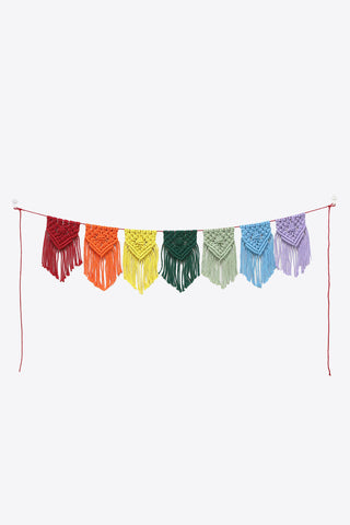 HGA Rainbow Pride Fringe Macrame Banner - Hot Girl Apparel