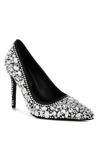 Hot Girl X London Rag Iceout Diamante & Rhinestone Pumps