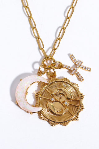 HGA Zodiac Moon Pendant Necklace