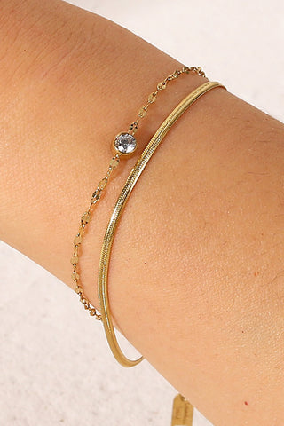 Hot Girl Icing on the Cake Rhinestone Double-Layered Bracelet - Hot Girl Apparel