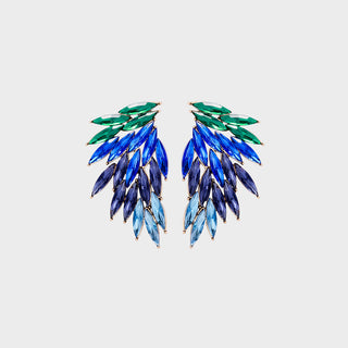 HGA Acrylic Crystal Wing Earrings