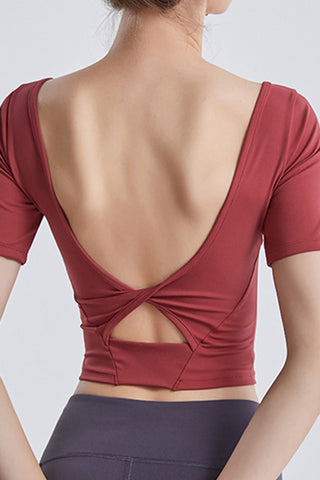 Hot Girl Cutout Backless  Active Top - Hot Girl Apparel