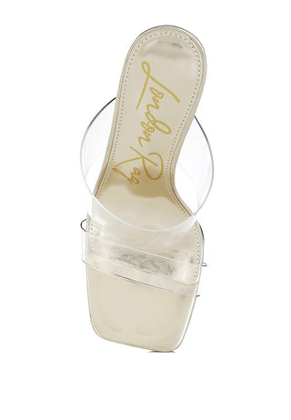 Hot Girl X London Rag Zelene Fantasy Wedge Clear Strap Wedge Sandals