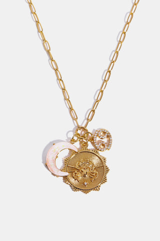 HGA Zodiac Moon Pendant Necklace