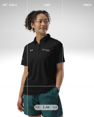 Hot Girl LOVE PARIS Under Armour® Women's Polo In Black