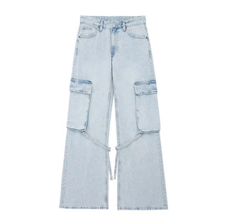 Hot Girl Wide Leg Cargo Jeans - Hot Girl Apparel