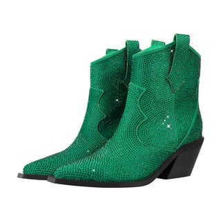 Hot Girl Rhinestone Ankle Boots - Hot Girl Apparel