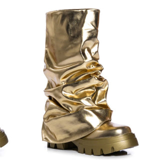 Hot Girl Shine Bright Metallic Boots - Hot Girl Apparel