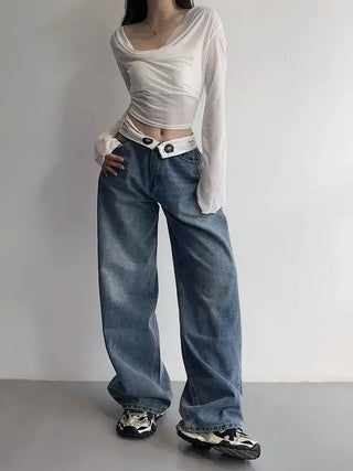 Hot Girl What A Waist Loose Fit Jeans - Hot Girl Apparel