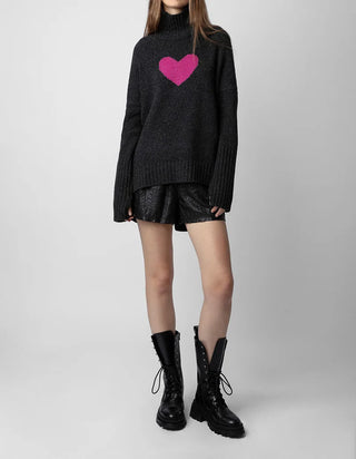 Hot Girl Vintage Love Cashmere Turtleneck Sweater - Hot Girl Apparel