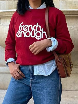 Hot Girl French Enough Sweatshirt - Hot Girl Apparel