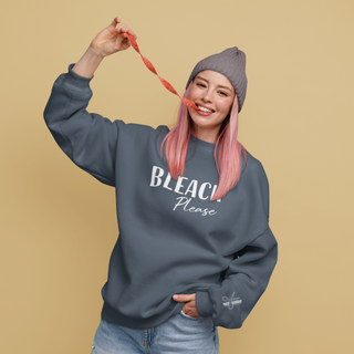 Hot Girl Bleach Please Organic Embroidered Sweatshirt - Hot Girl Apparel