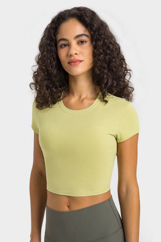 Hot Girl STRETCH Short Sleeve Cropped Active Tee - Hot Girl Apparel