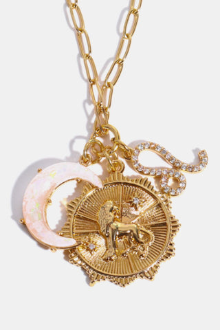 HGA Zodiac Moon Pendant Necklace