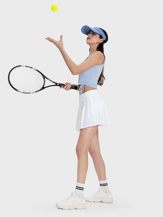 Hot Girl Pleated Mid-Rise Waist Active Mini Tennis Skirt