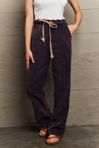 Hot Girl Leap Of Faith Corduroy Straight Fit Pants in Midnight Navy - Hot Girl Apparel