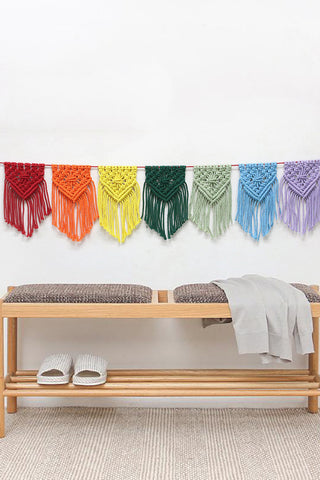 HGA Rainbow Pride Fringe Macrame Banner - Hot Girl Apparel