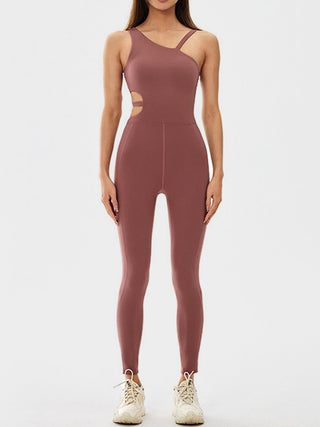 Hot Girl Cutout Asymmetrical Active Jumpsuit - Hot Girl Apparel