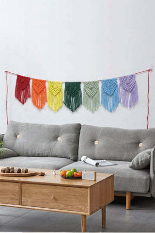 HGA Rainbow Pride Fringe Macrame Banner - Hot Girl Apparel