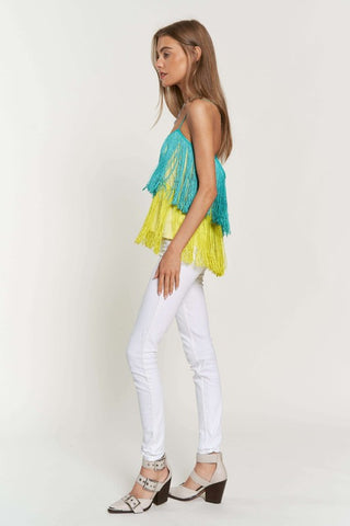 Hot Girl So Fetch Fringe Layered Cami Top