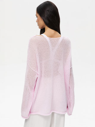 Hot Girl Shalene Sheer Long Sleeve Knit Top