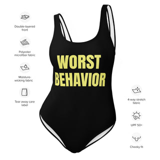 Hot Girl Worst Behavior One-Piece Swimsuit - Hot Girl Apparel