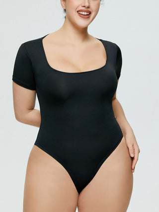 Hot Girl Square Neck Short Sleeve Bodysuit