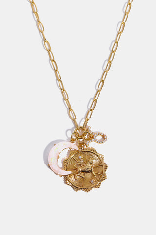 HGA Zodiac Moon Pendant Necklace