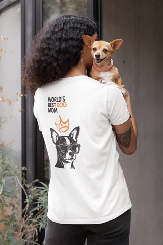 Hot Girl Dog Mom Organic Embroidered T-shirt - Hot Girl Apparel