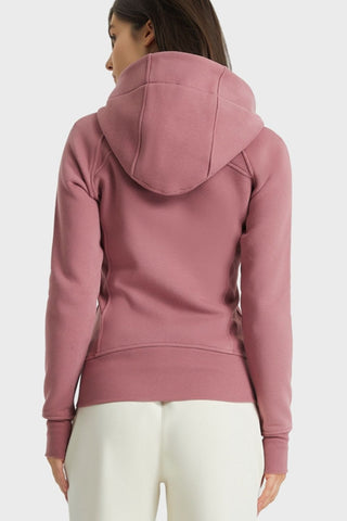 Hot Girl STRETCH  Zip Up Seam Detail Hooded Sports Jacket - Hot Girl Apparel