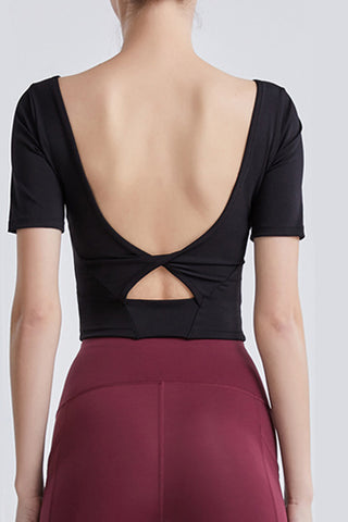 Hot Girl Cutout Backless  Active Top - Hot Girl Apparel