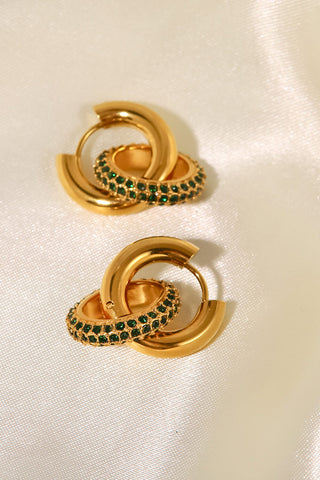 HGA Emerald City 18K Gold-Plated Double-Hoop Earrings