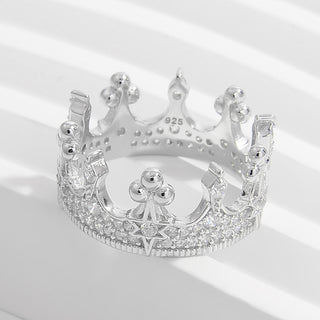 HGA QUEEN Crown Shaped Sterling Silver Ring