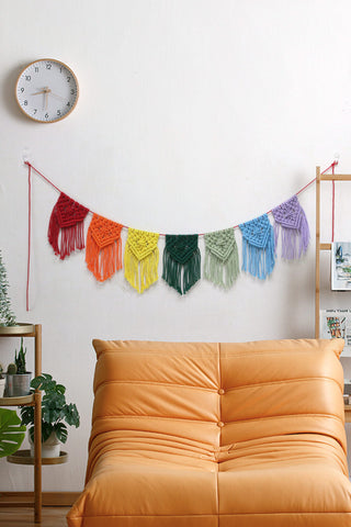 HGA Rainbow Pride Fringe Macrame Banner - Hot Girl Apparel