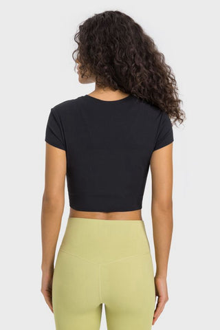 Hot Girl STRETCH Short Sleeve Cropped Active Tee - Hot Girl Apparel