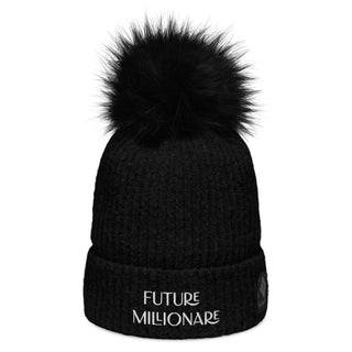 Hot Girl X Columbia Future Millionaire Pom-Pom Beanie In Black