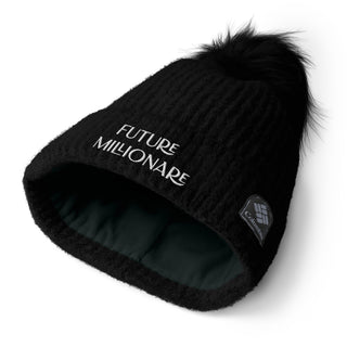 Hot Girl X Columbia Future Millionaire Pom-Pom Beanie In Black