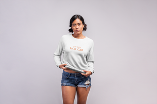 Hot Girl Off Duty Organic Embroidered Sweatshirt - Hot Girl Apparel