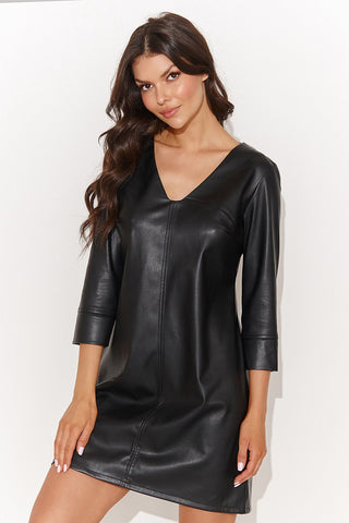 Numinou Faux Leather Classic Fit Mini Dress - Hot Girl Apparel