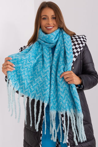 AT Chevron Fringe Scarf