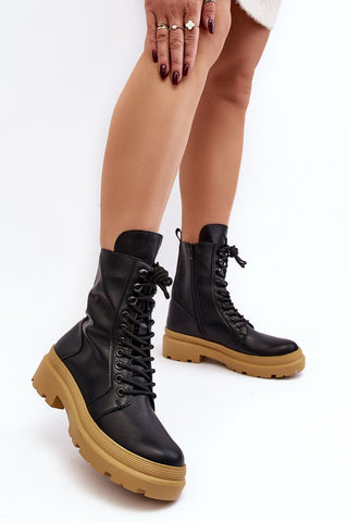 Step In Style Chunky Lace Up Boots