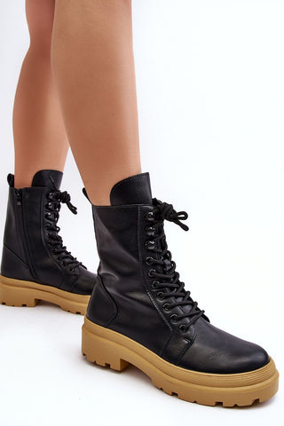 Step In Style Chunky Lace Up Boots