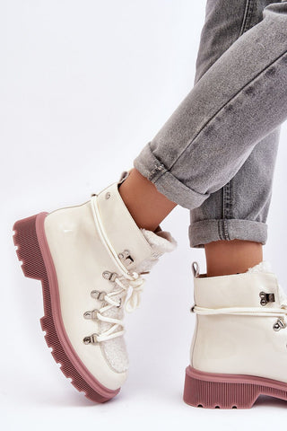 Step In Style Lace Up Leather Booties