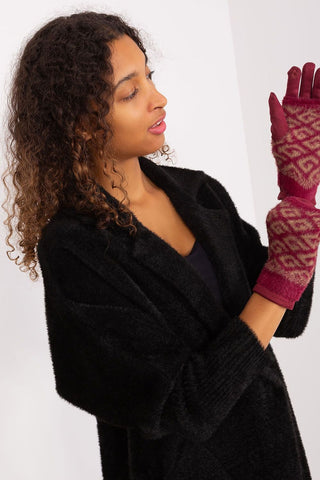 AT Geometric Print Double Layered Gloves