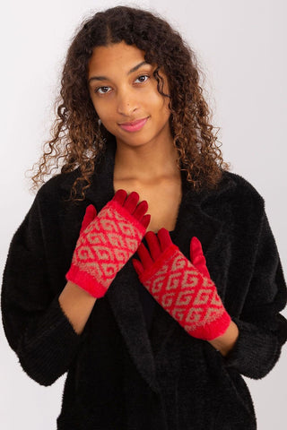 AT Geometric Print Double Layered Gloves