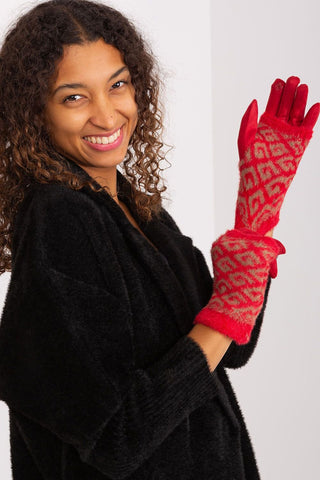 AT Geometric Print Double Layered Gloves